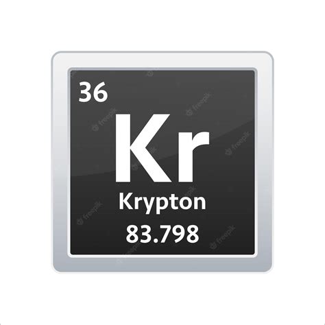 Premium Vector Krypton Symbol Chemical Element Of The Periodic Table