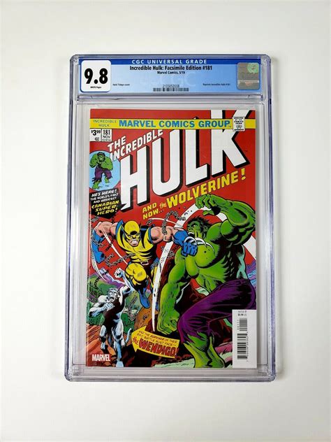 Incredible Hulk 181 Facsimile Edition CGC Grade 9 8 Marvel Comics 2019