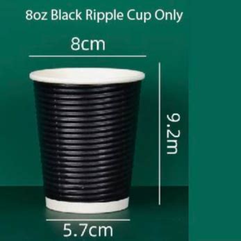 READY STOCK Ripple Wall Take Away Paper Cup Paper Hot Cup With Lid Cawan Kertas Dengan Penutup