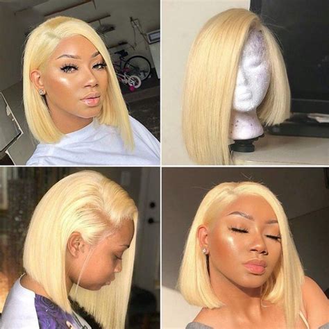 Blonde Straight X Lace Front Bob Wigs Recool Hair