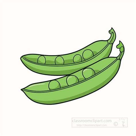 Vegetable Clipart-pea pods open showing peas clip art