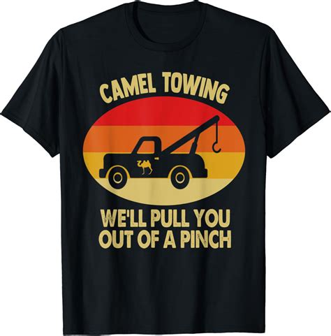 Camel Toe Retro Adult Camel Towing Funny Mens T T Shirt Clothing