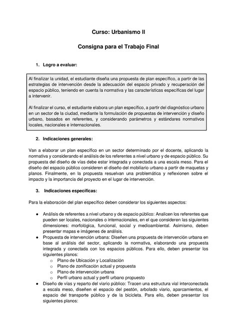 Gc A Q Consigna Tf C M Curso Urbanismo Ii Consigna Para El