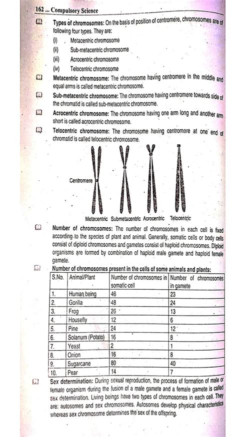 SCIENCE CLASS 10 UNIT 17 Chromosomes And Sex Determination