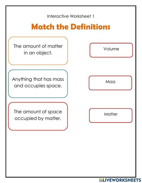 Mass And Volume Live Worksheets Worksheets Library