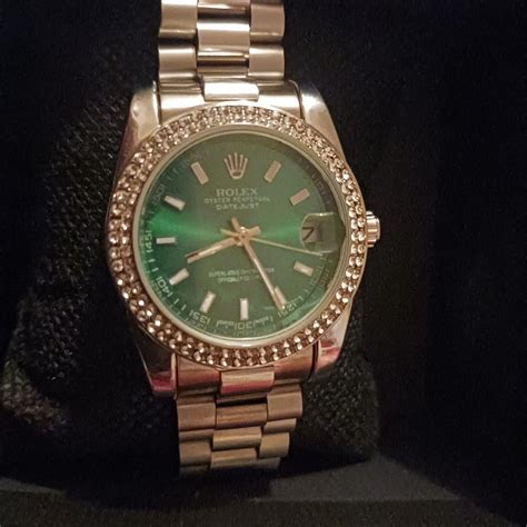 Rolex Women's Green Watch | Depop