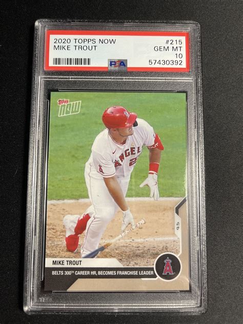 Mike Trout Topps Now Psa Los Angeles Angels Th Career