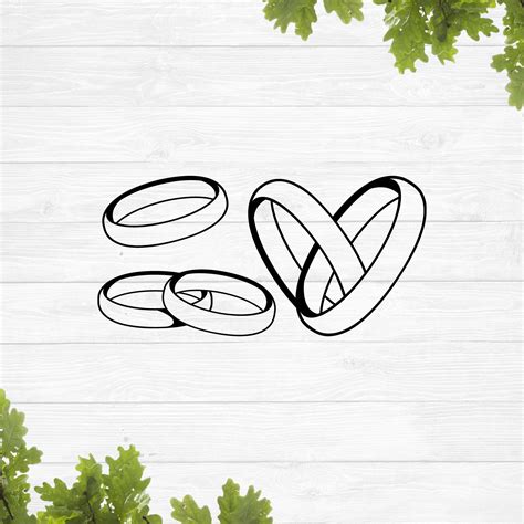 Interlocking Wedding Rings Svg, Intertwined Wedding Rings Svg, Wedding
