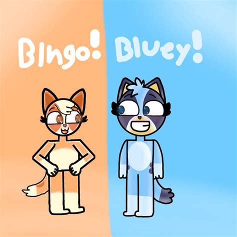 A Bluey And Bingo Fanart We Drew D By Greenandredfamhtf On Deviantart