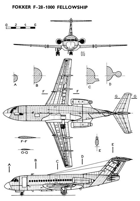 Plane Drawing Technical Drawings Jet Engine Aeroplanes Aircraft