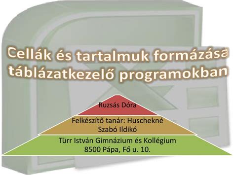 Ppt Cell K S Tartalmuk Form Z Sa T Bl Zatkezel Programokban