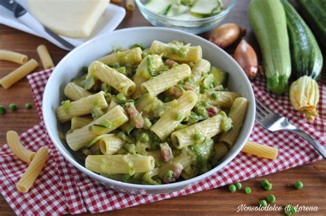 Tortiglioni Cremosi Con Zucchine E Piselli