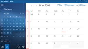 Calendario Windows 10 Settimane