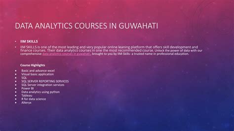 Ppt Data Analytics Courses In Guwahati Powerpoint Presentation Free Download Id12908809