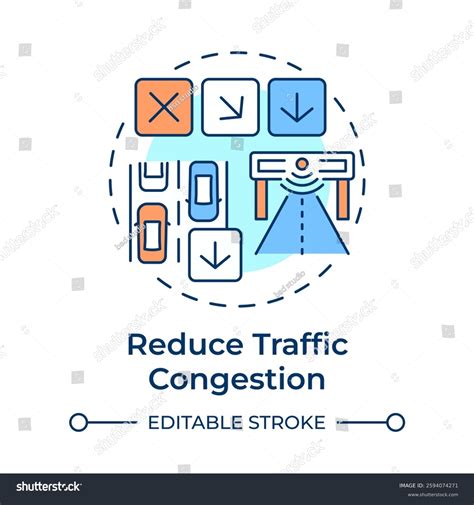 Reduce Traffic Congestion Multi Color Concept Stock Vector (Royalty ... 