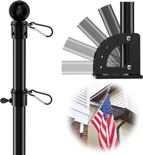 7ft Flag Pole For House Outside With 5 Position Mounting