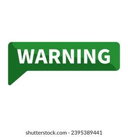 Warning Green Rectangle Shape Information Sign Stock Vector Royalty