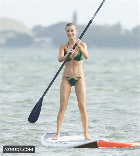 Joanna Krupa In Green Sexy Bikini As She Goes Paddle Boarding In Miami Aznude