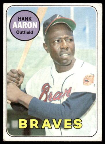 Topps Hank Aaron Vg Ex Baseball Atlanta Braves Ebay