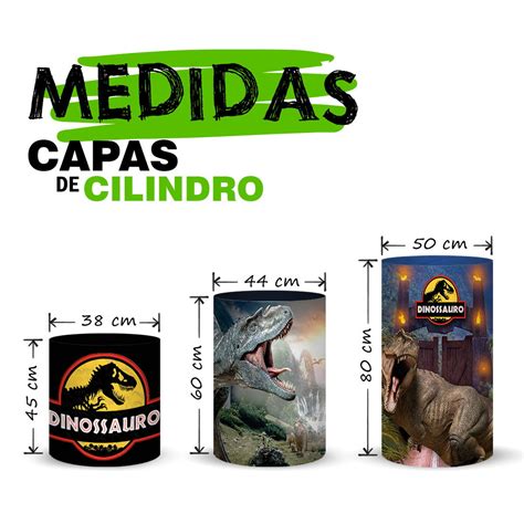 Trio Capa Cilindros Painel Redondo Dinossauro Tcr Elo