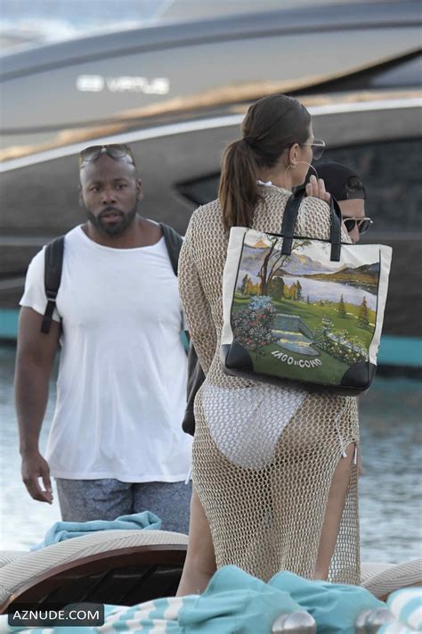 Ashley Graham Sexy On The Beach In A White Bikini AZNude
