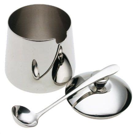 Frieling Usa Stainless Steel Sugar Bowl And Spoon Set Silver