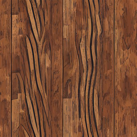 Vector Graphic Of Vertical Old Brown Wood Planks Texture Seamless Tile