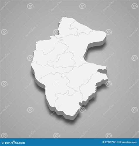 3d Isometric Map of Vidin is a Province of Bulgaria Stock Vector ...