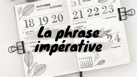 La Phrase Impérative Youtube