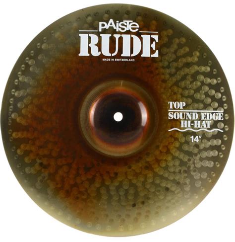 Paiste 14 Inch Rude Sound Edge Hi Hat Top Cymbal Sweetwater