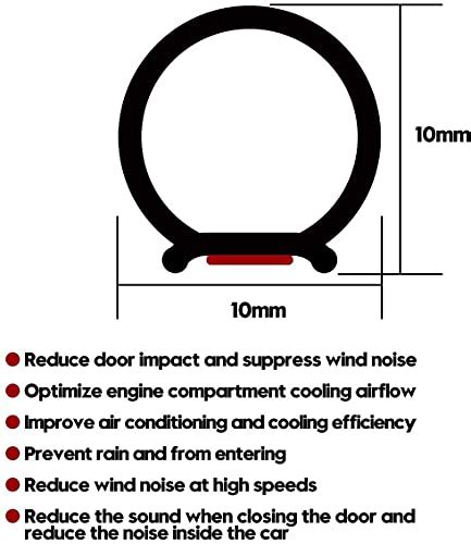 Feet Long Universal Rubber Car Auto Door Seal Weather Stripping