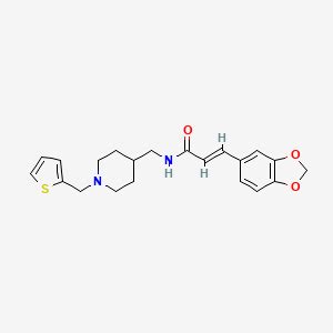 E 3 Benzo D 1 3 Dioxol 5 Yl N 1 Thiophen 2 Ylmethyl Piperidin 4