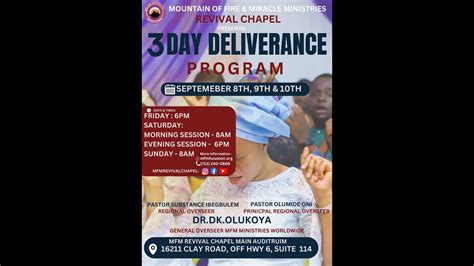 SPECIAL DELIVERANCE SUNDAY SERVICE SEPTEMBER 10TH I MFM REVIVAL