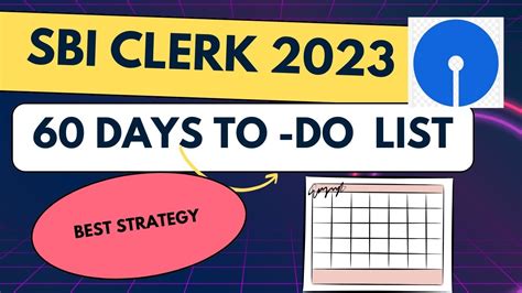 Sbi Clerk Strategy Days Sbi Clerk To Do List Sbi Clerk