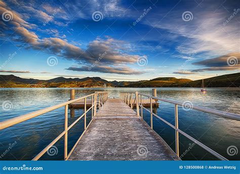 Sunrise Otago Peninsula Dunedin New Zealand Stock Photo Image Of View