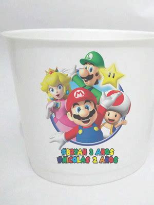 10 Baldes De Pipoca Super Mario Bros Impressao Direta Compre Produtos