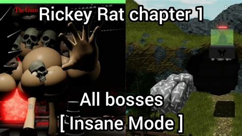 Rickey Rat Chapter 1 All Bosses Ending [ Insane Mode ] Roblox