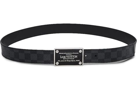 Louis Vuitton Belt Inventeur Damier Graphite Black Grey In Canvas With Silver Tone Gb