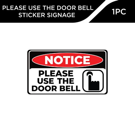 Dsign Please Use The Doorbell L 9x5 Inches L Waterproof L Strong