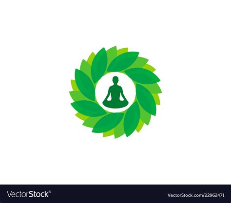 Environment Wellness Logo Icon Design Royalty Free Vector