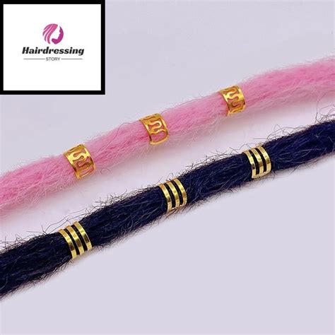 100pcs Adjustable Viking Hair Dread Braids Dreadlock Beard Beads Cuffs