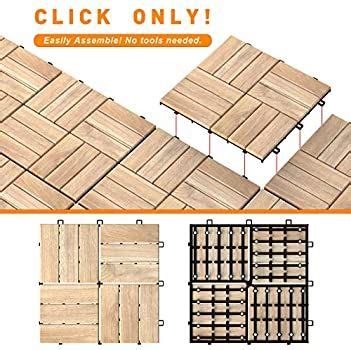 Interbuild Acacia Hardwood Interlocking Patio Deck Tiles