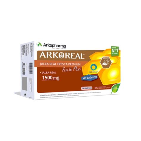 ARKOREAL JALEA REAL FORTE PLUS SIN AZUCAR 1500 MG 20 AMPOLLAS