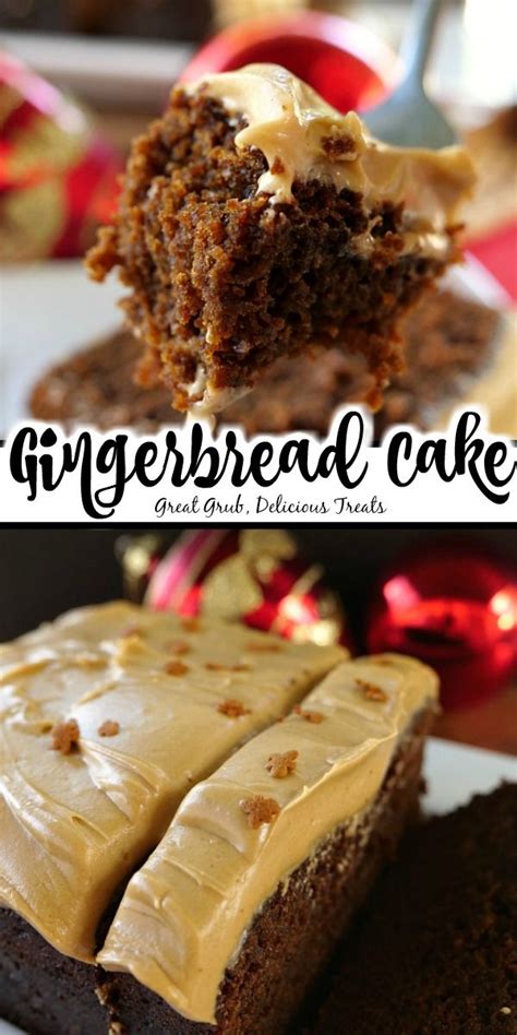 Gingerbread Cake With Cinnamon Molasses Frosting Great Grub Delicious