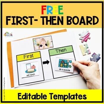 FIRST THEN BOARD FREE TEMPLATE for Autism and Special Education | TPT