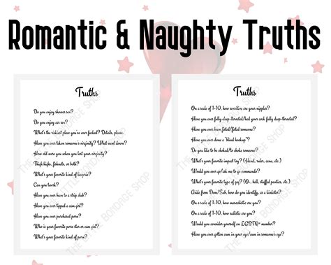 Naughty Game Sexy Truth Or Dare Kinky Valentines Day Etsy