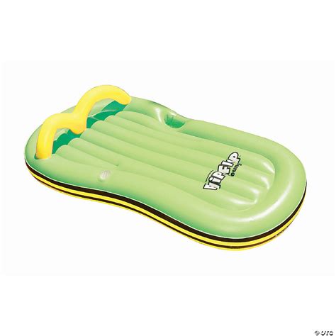 78" Inflatable Green Flip Flop Lounge Swimming Pool Float | Oriental