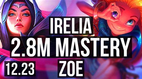 Irelia Vs Zoe Mid M Mastery Solo Kills Games Euw