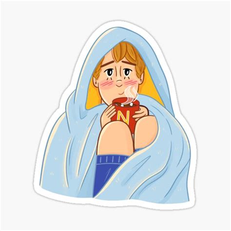 Nick Nelson With Hot Cocoa Sticker For Sale By Artsimmys Redbubble