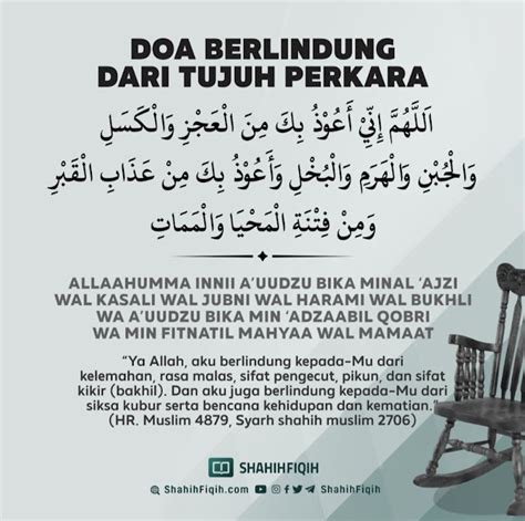 Doa Berlindung Dari 7 Sifat Mazmumah